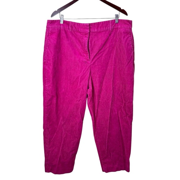 Boden Kew Corduroy Straight Leg Pants In Cherry Jam Pink Women’s Size 20-22 Reg - Picture 1 of 9